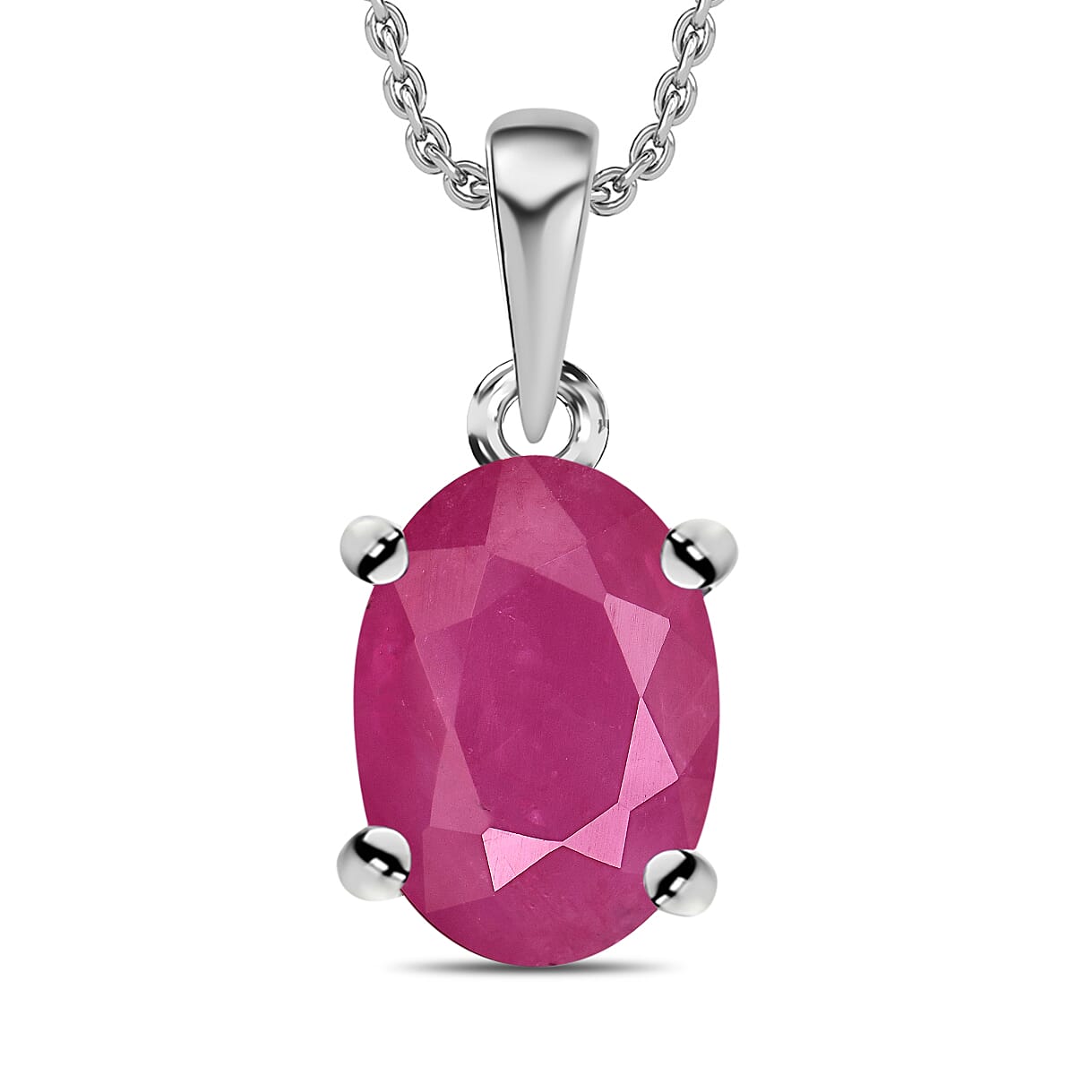 Kagem Zambian Emerald Solitaire Pendant Necklace 20 Inches in Platinum Over Sterling Silver 0.80 ctw