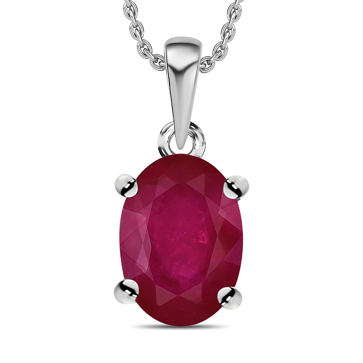 Kagem Zambian Emerald Solitaire Pendant Necklace 20 Inches in Platinum Over Sterling Silver 0.80 ctw