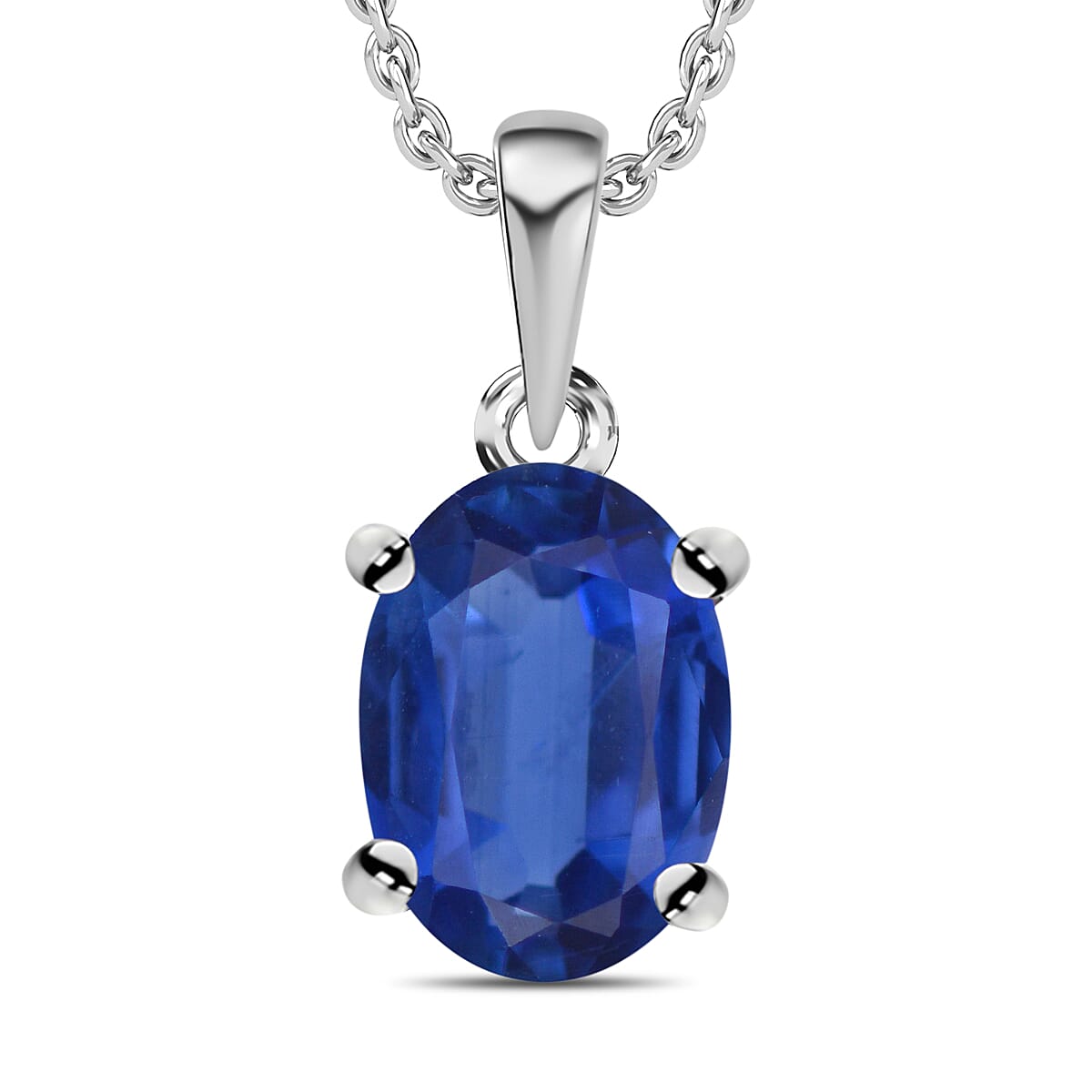 Kagem Zambian Emerald Solitaire Pendant Necklace 20 Inches in Platinum Over Sterling Silver 0.80 ctw