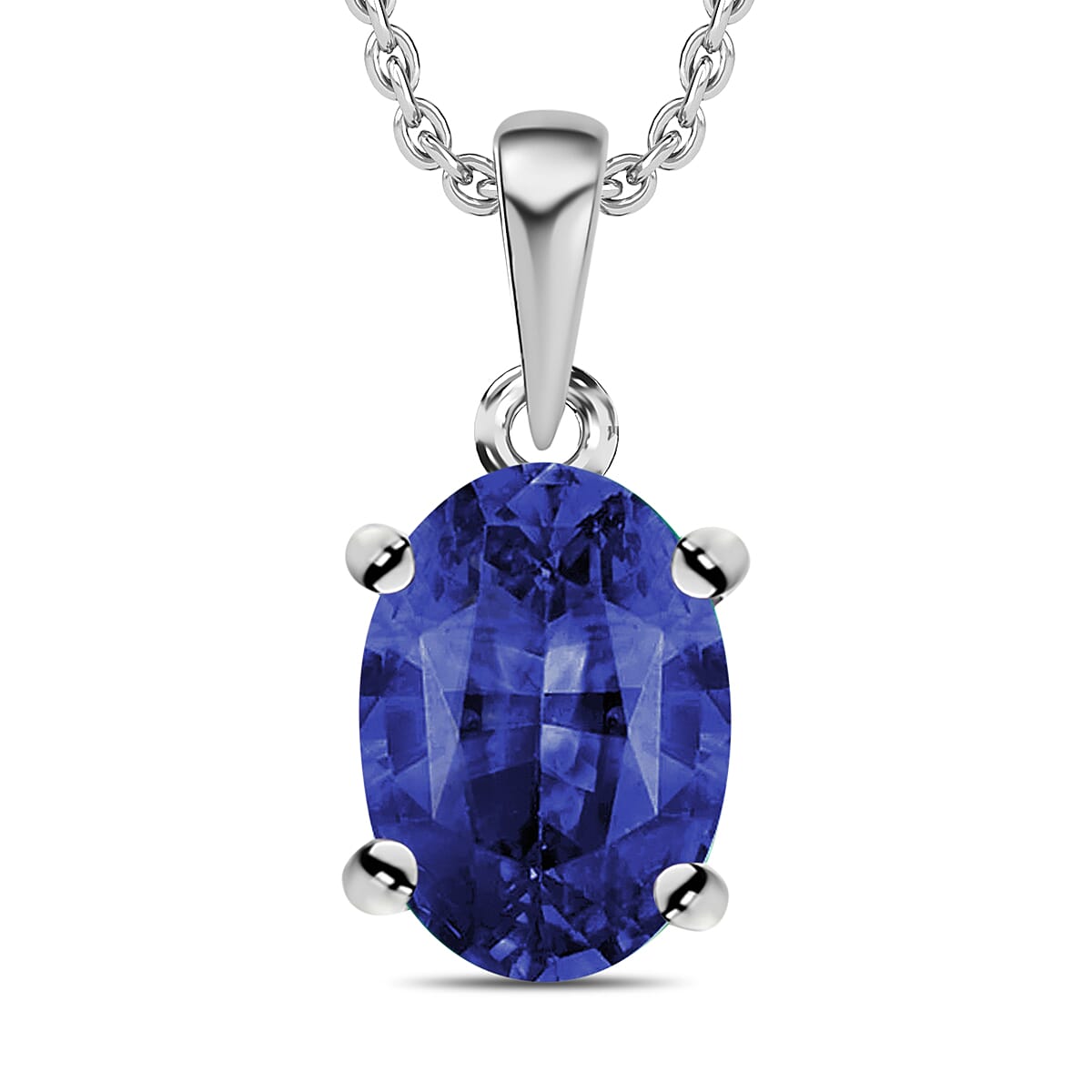 Kagem Zambian Emerald Solitaire Pendant Necklace 20 Inches in Platinum Over Sterling Silver 0.80 ctw