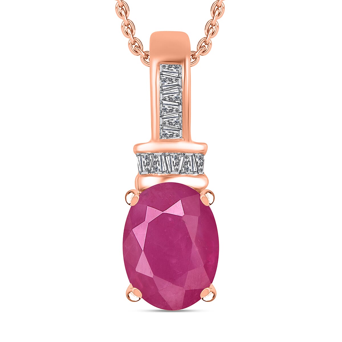 Luxoro Premium Tanzanite and G-H I1 Diamond Pendant Necklace 20 Inches in 14K White Gold 1.40 ctw
