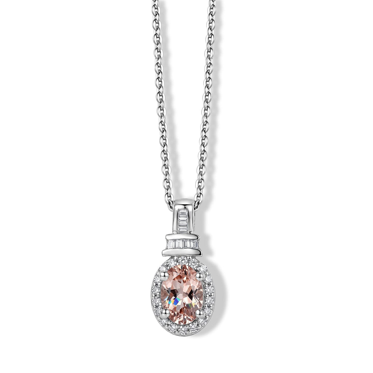 Tanzanite and Diamond 1.00 ctw Pendant Necklace 20 Inches in Rhodium Over Sterling Silver