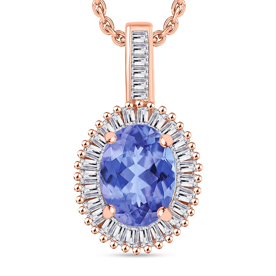 Rhapsody AAAA Turkizite and E-F VS2 Diamond Pendant Necklace 20 Inches in 950 Platinum 1.51 ctw