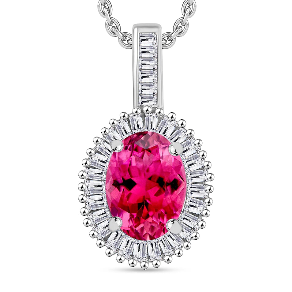 Rhapsody AAAA Turkizite and E-F VS2 Diamond Pendant Necklace 20 Inches in 950 Platinum 1.51 ctw