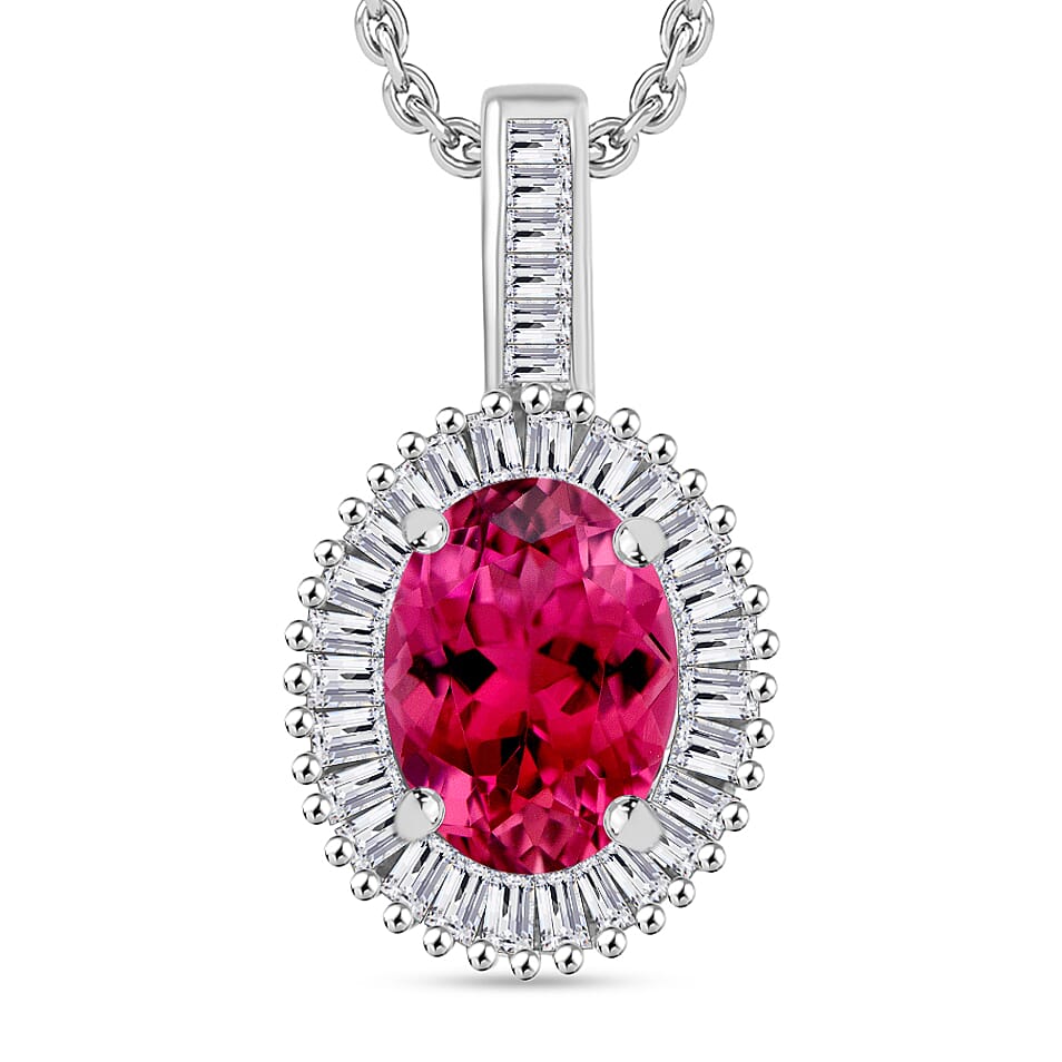Rhapsody AAAA Turkizite and E-F VS2 Diamond Pendant Necklace 20 Inches in 950 Platinum 1.51 ctw