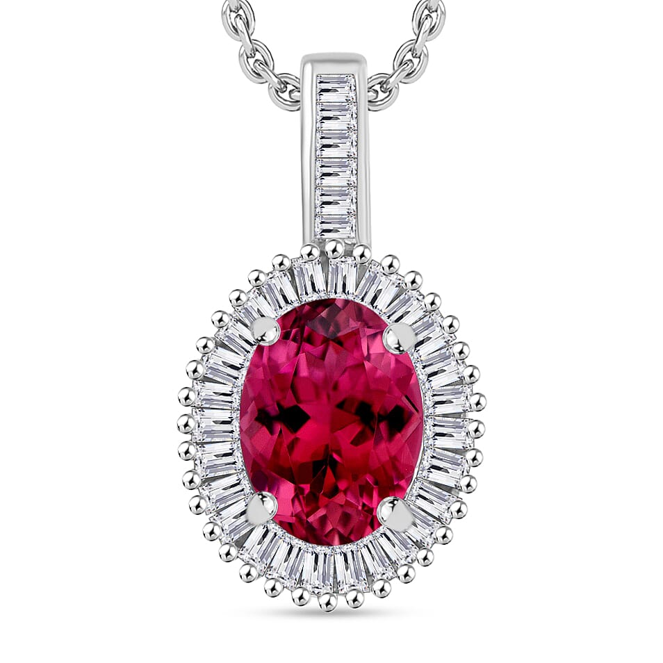 Rhapsody AAAA Turkizite and E-F VS2 Diamond Pendant Necklace 20 Inches in 950 Platinum 1.51 ctw