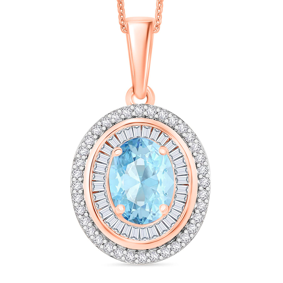 Luxoro Premium Kagem Zambian Emerald and G-H I2 Diamond Pendant Necklace 20 Inches in 10K White Gold 2.25 ctw