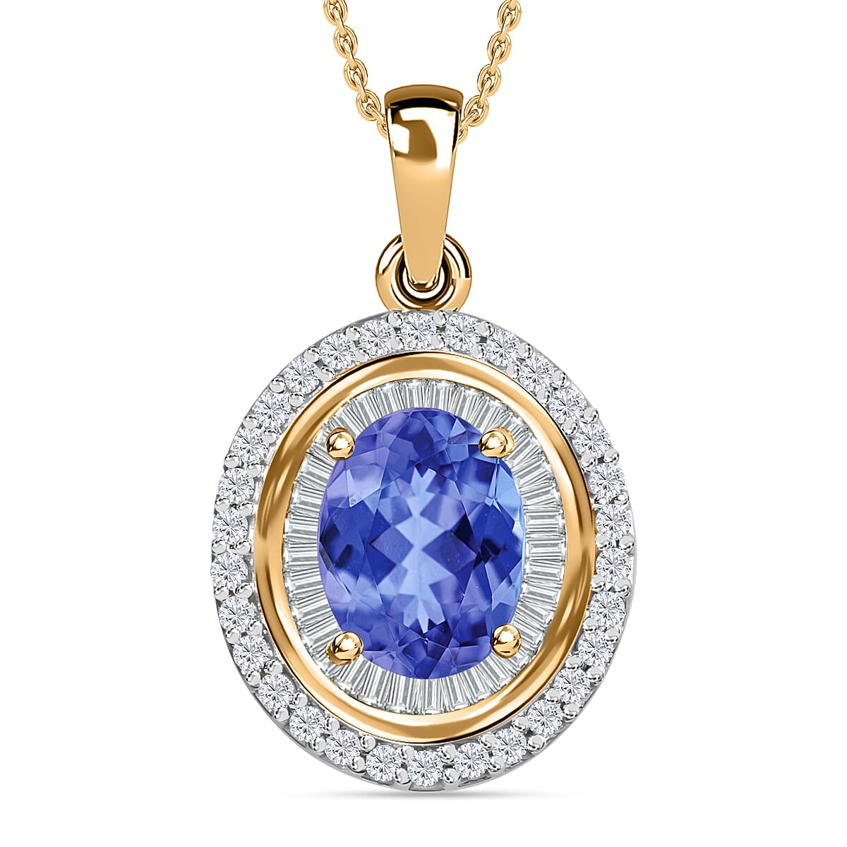 Luxoro Premium Kagem Zambian Emerald and G-H I2 Diamond Pendant Necklace 20 Inches in 10K White Gold 2.25 ctw