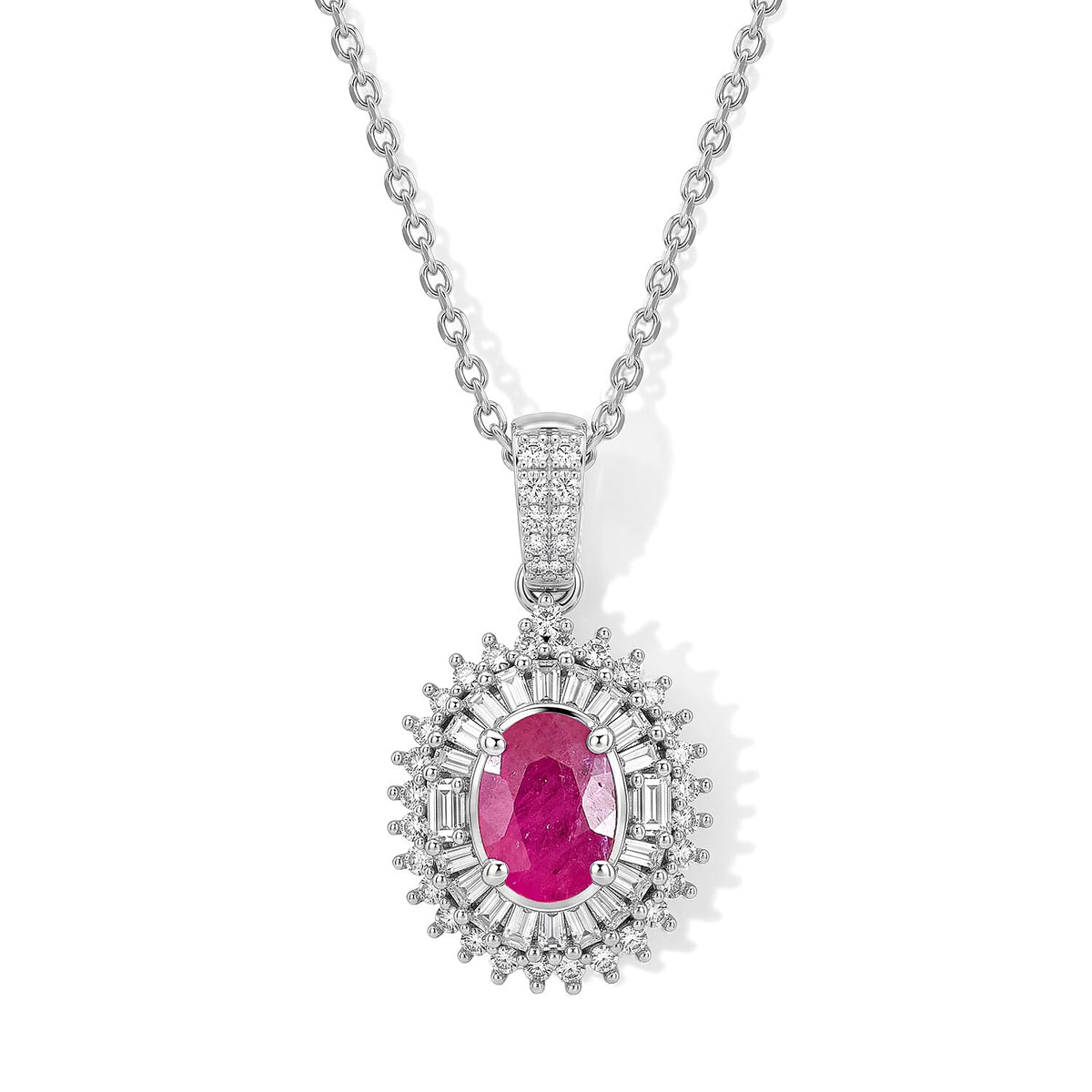 AAA Tanzanite and Luxuriant Lab Grown Diamond G-H SI 1.50 ctw Pendant Necklace (20 Inches) in Rhodium Over Sterling Silver
