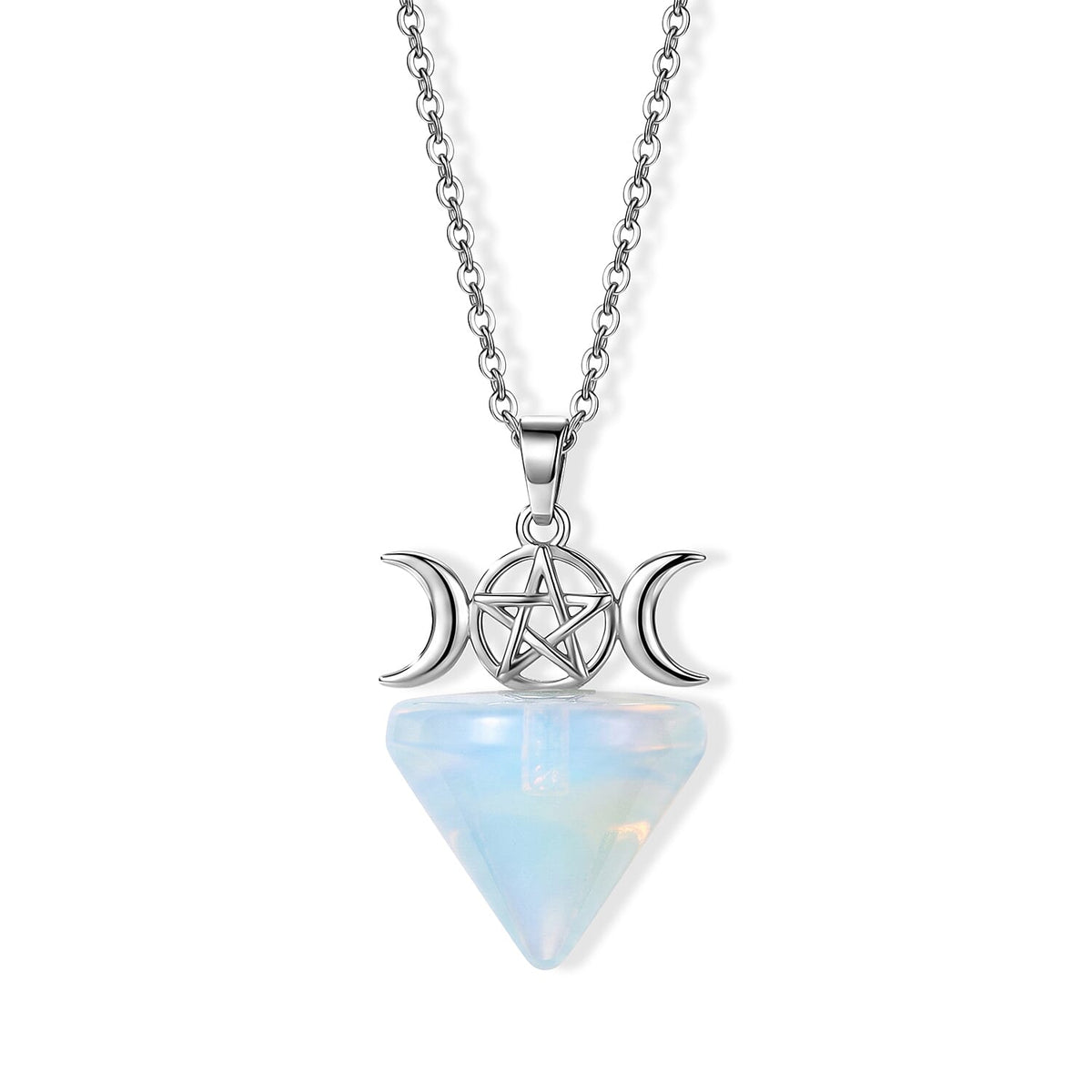 Green Aventurine Pendant in Silvertone with Stainless Steel Necklace (20 Inches) 50.00 ctw