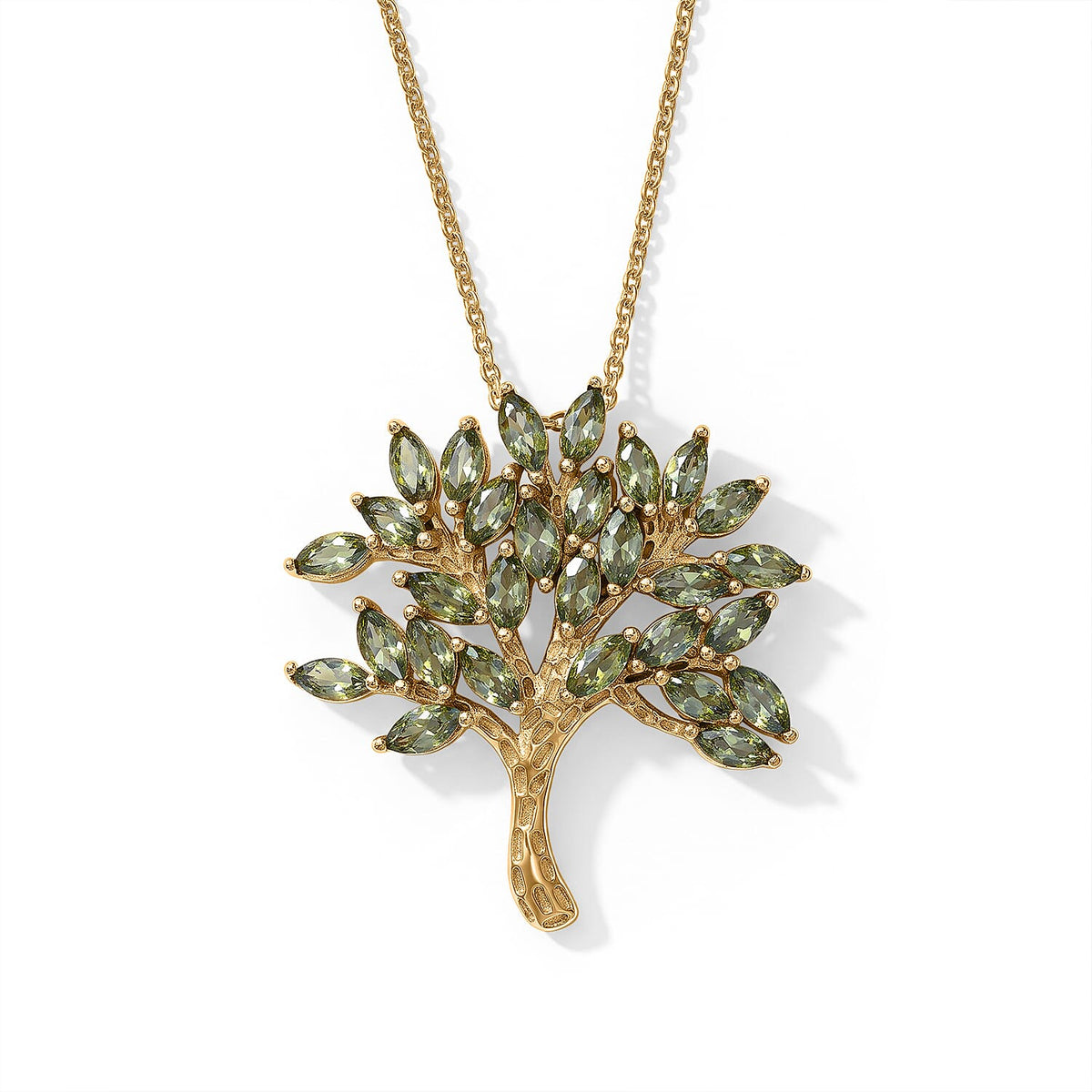 D''Joy Premium Tanzanian Natural Green Apatite Pendant Necklace (20 Inches) in 18K Vermeil YG Over Sterling Silver 2.50 ctw