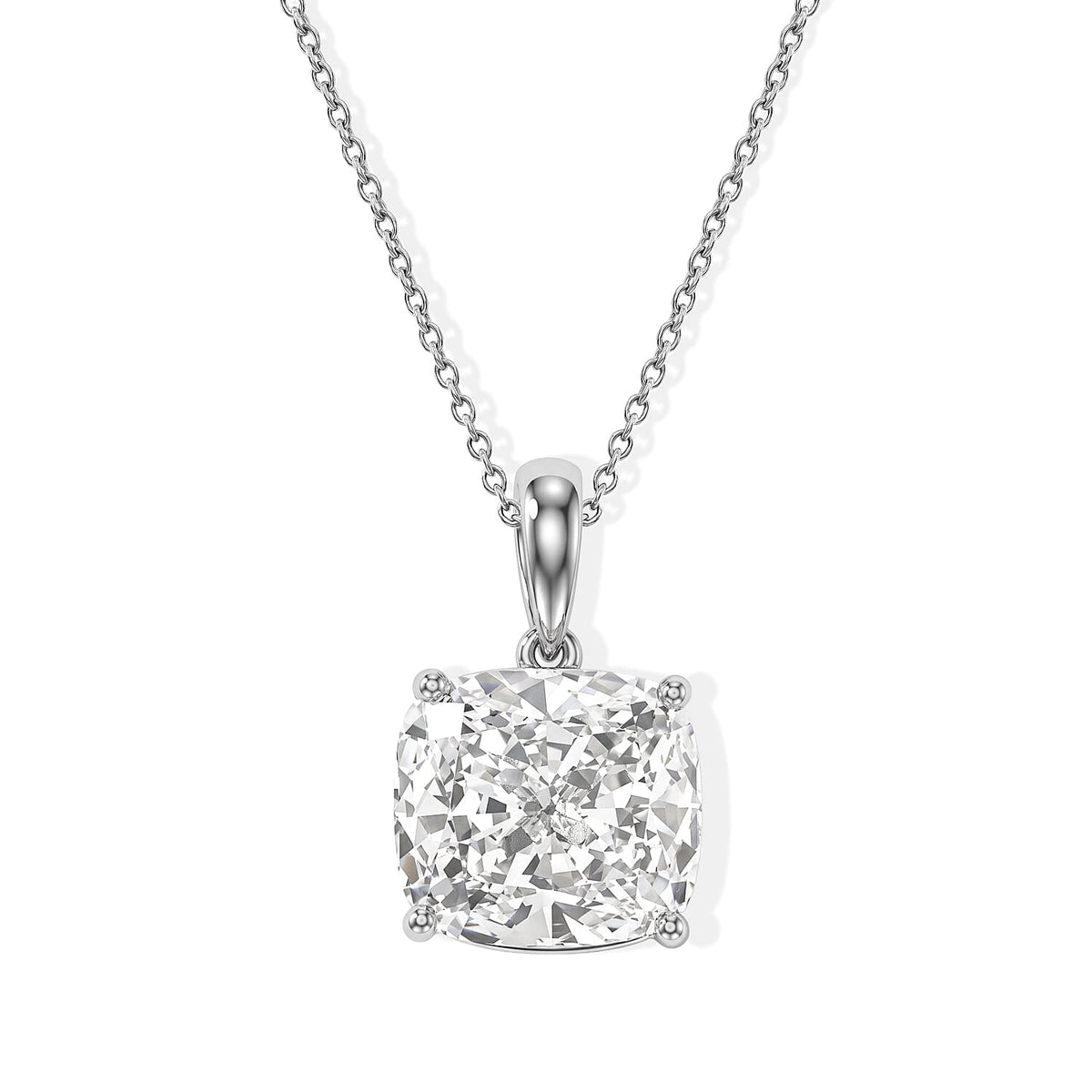 Doorbuster IGI Certified Luxuriant Asscher Cut Lab Grown Diamond G VS 7.00 ctw Pendant Necklace in 950 Platinum 5.30 Grams 18 Inches