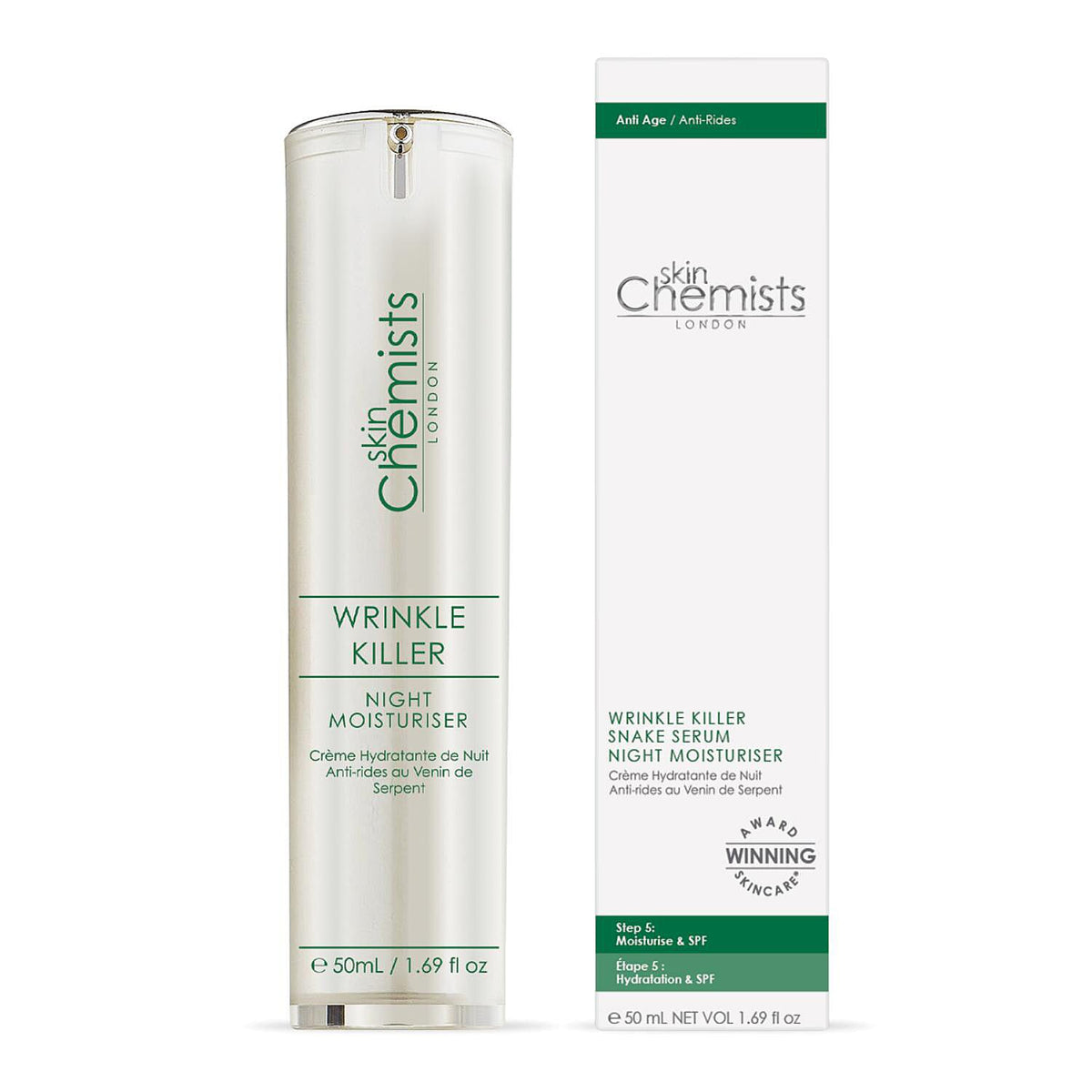 SkinChemists Wrinkle Killer Snake Serum Night Moisturizer 1.69oz