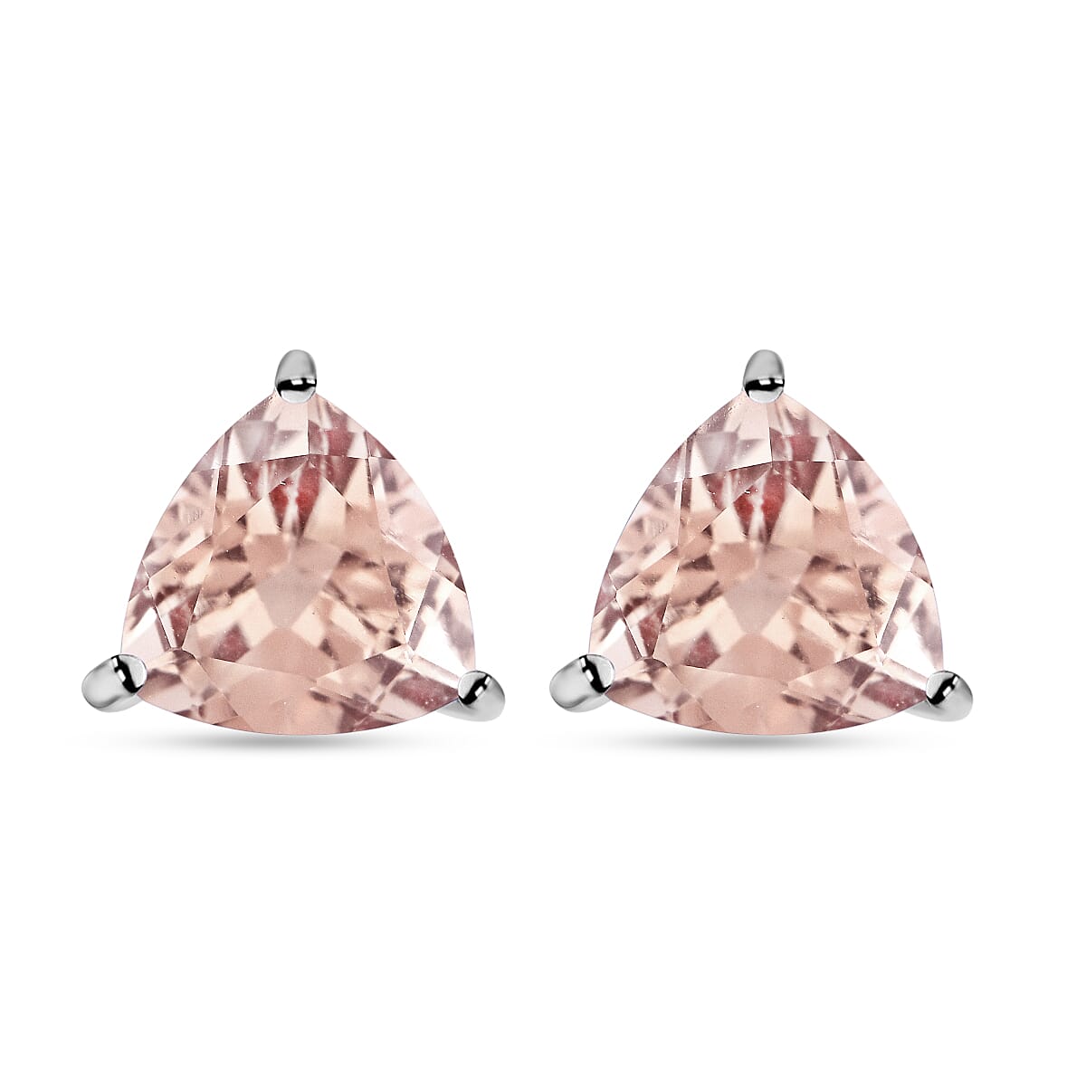 D'Joy Tanzanite 2.90 ctw Solitaire Stud Earrings in Platinum Over Sterling Silver