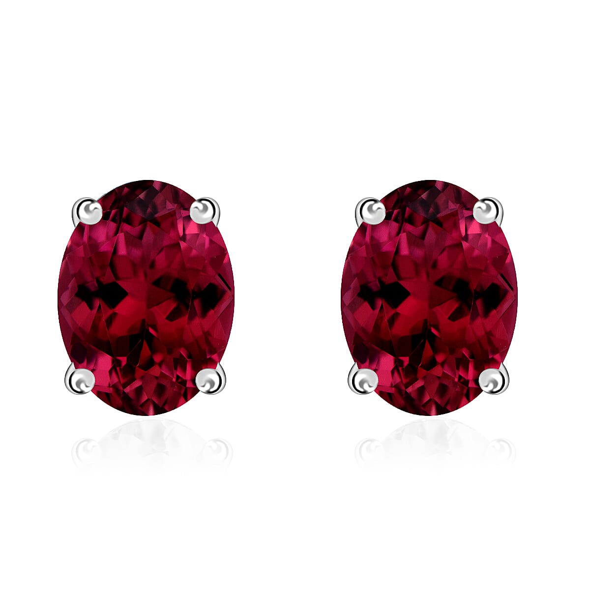 Tanzanite Solitaire Stud Earrings in Platinum Over Sterling Silver 1.65 ctw