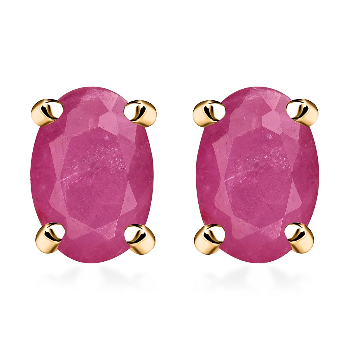 D'Joy Tanzanite 1.00 ctw Solitaire Stud Earrings in Platinum Over Sterling Silver
