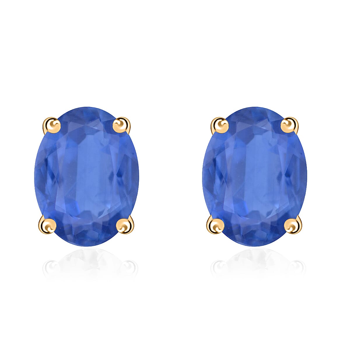 Tanzanite Solitaire Stud Earrings in Platinum Over Sterling Silver 1.65 ctw