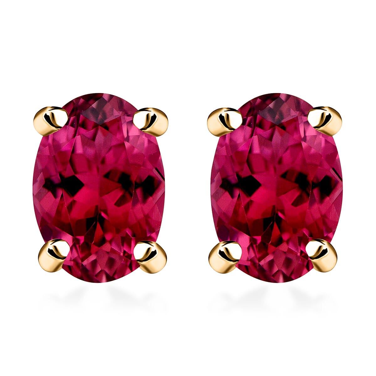 D'Joy Tanzanite 1.00 ctw Solitaire Stud Earrings in Platinum Over Sterling Silver