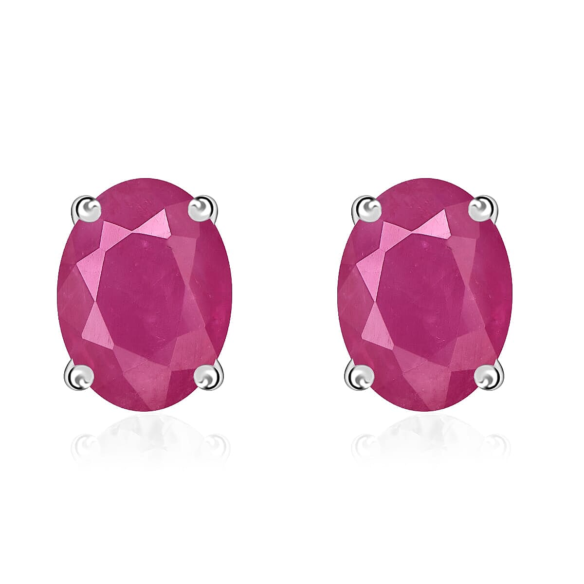 Tanzanite Solitaire Stud Earrings in Platinum Over Sterling Silver 1.65 ctw