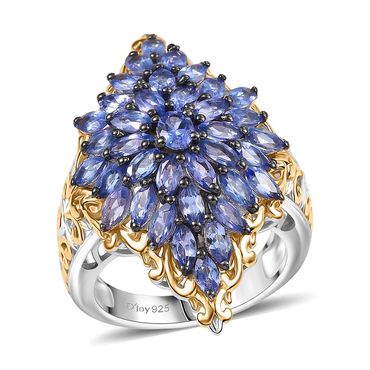 24th Nov TLV D'Joy Premium Narsipatnam Alexandrite Ring in 18K Vermeil YG and Rhodium Over Sterling Silver (Size 10.0) 3.25 ctw