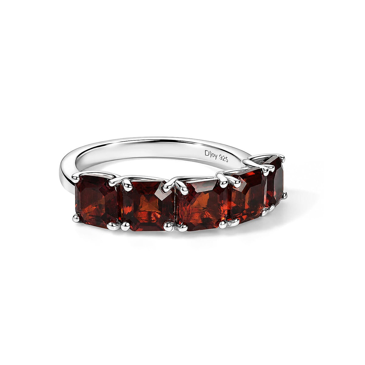 D''Joy Cherry Citrine 2.90 ctw Solitaire Ring in Rhodium Over Sterling Silver (Size 7.0)