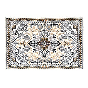 Livmore Teal Blue & White Pile Rug