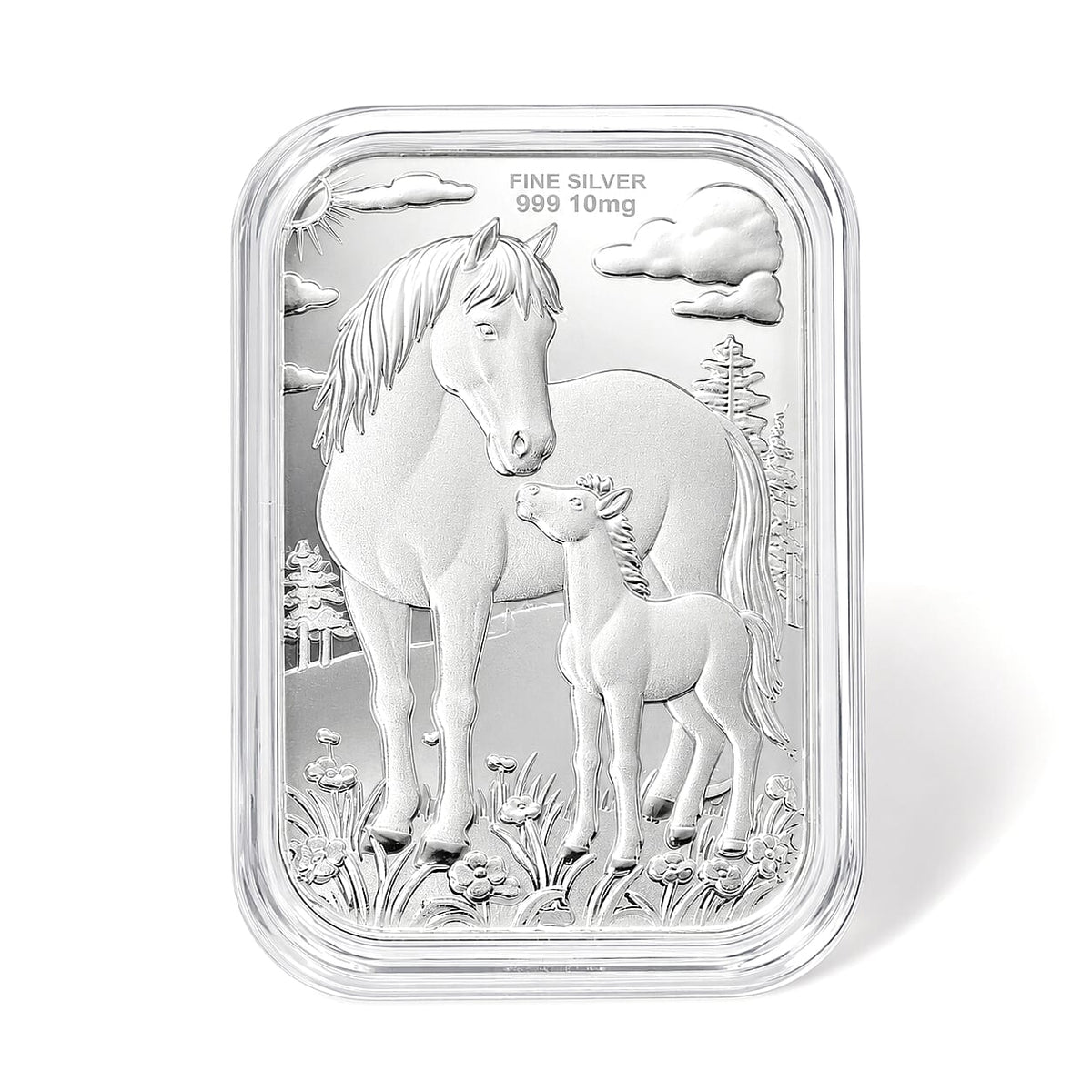 999 Fine Silver Horse Embossed Sheet (31x45.5mm) 10mg