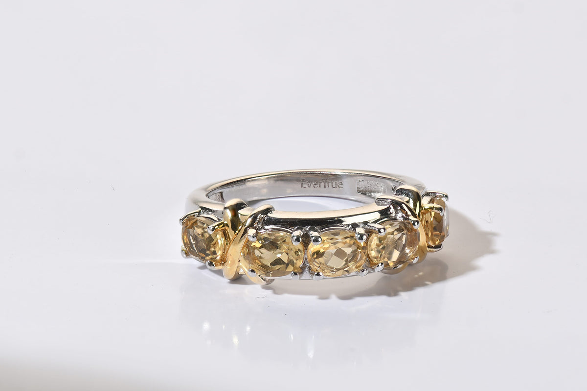 EverTrue African Amethyst Ring in 18K YG Plated and Platinum Bond (Size 10.0) 1.70 ctw