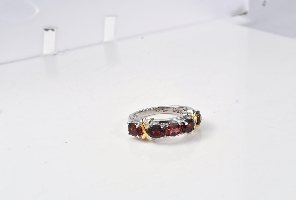 EverTrue African Amethyst Ring in 18K YG Plated and Platinum Bond (Size 10.0) 1.70 ctw