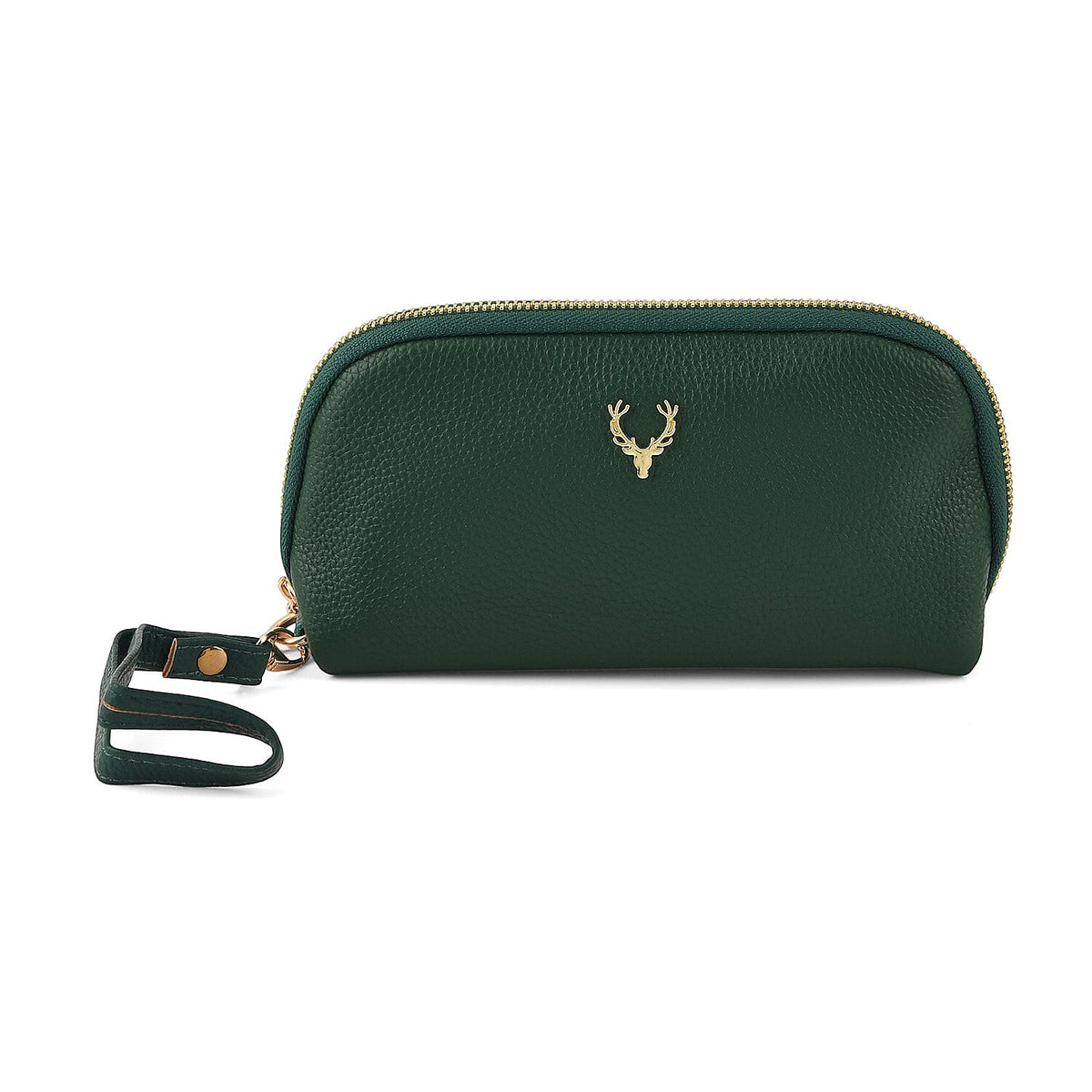 La Marey Black Genuine Leather Women''s Wallet with Wristlet Strap