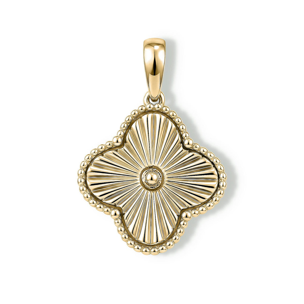 Luxoro 10K Green Gold Floral Pendant without Chain (3.45 g)