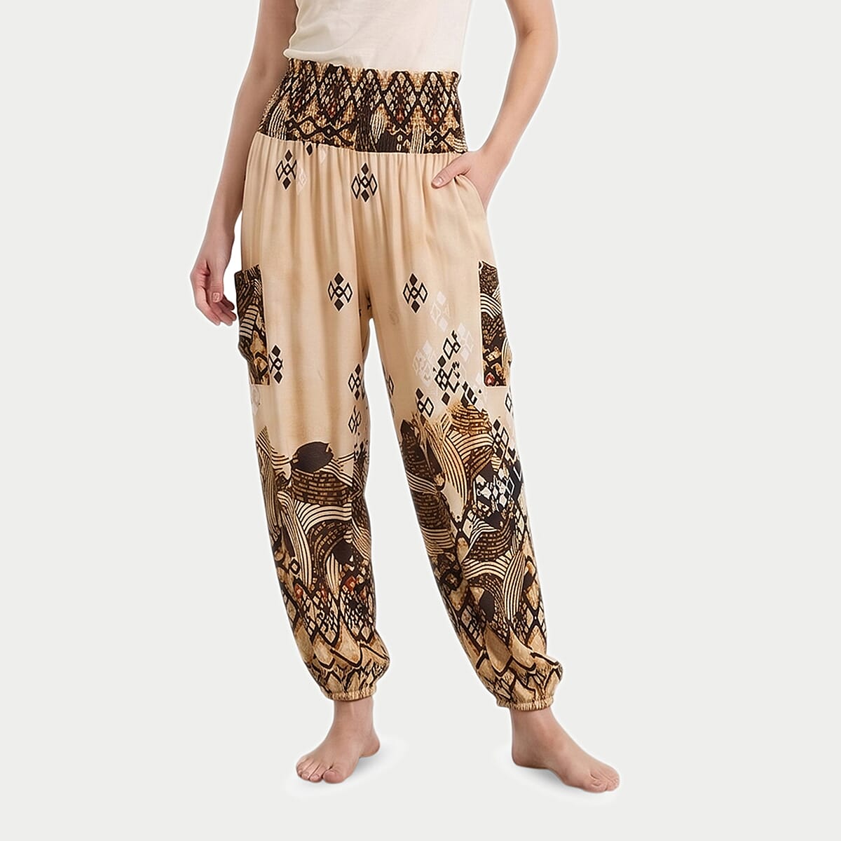 La Marey Orange Pajama Pants with 2 Pockets - One Size Fits Most