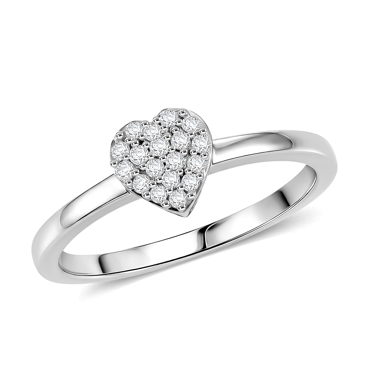Luxuriant Lab Grown Diamond (G-H, SI) Ring in 18K Vermeil Yellow Gold Over Sterling Silver (Size 10.0) 0.15 ctw