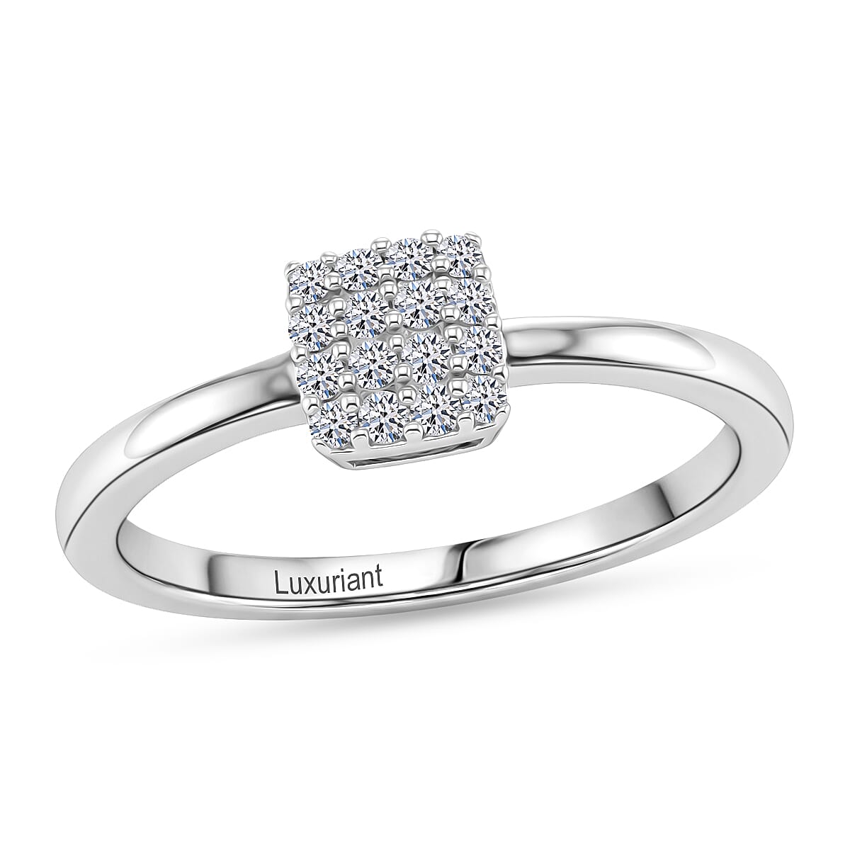 Luxuriant Lab Grown Diamond (G-H, SI) Ring in 18K Vermeil Yellow Gold Over Sterling Silver (Size 10.0) 0.15 ctw
