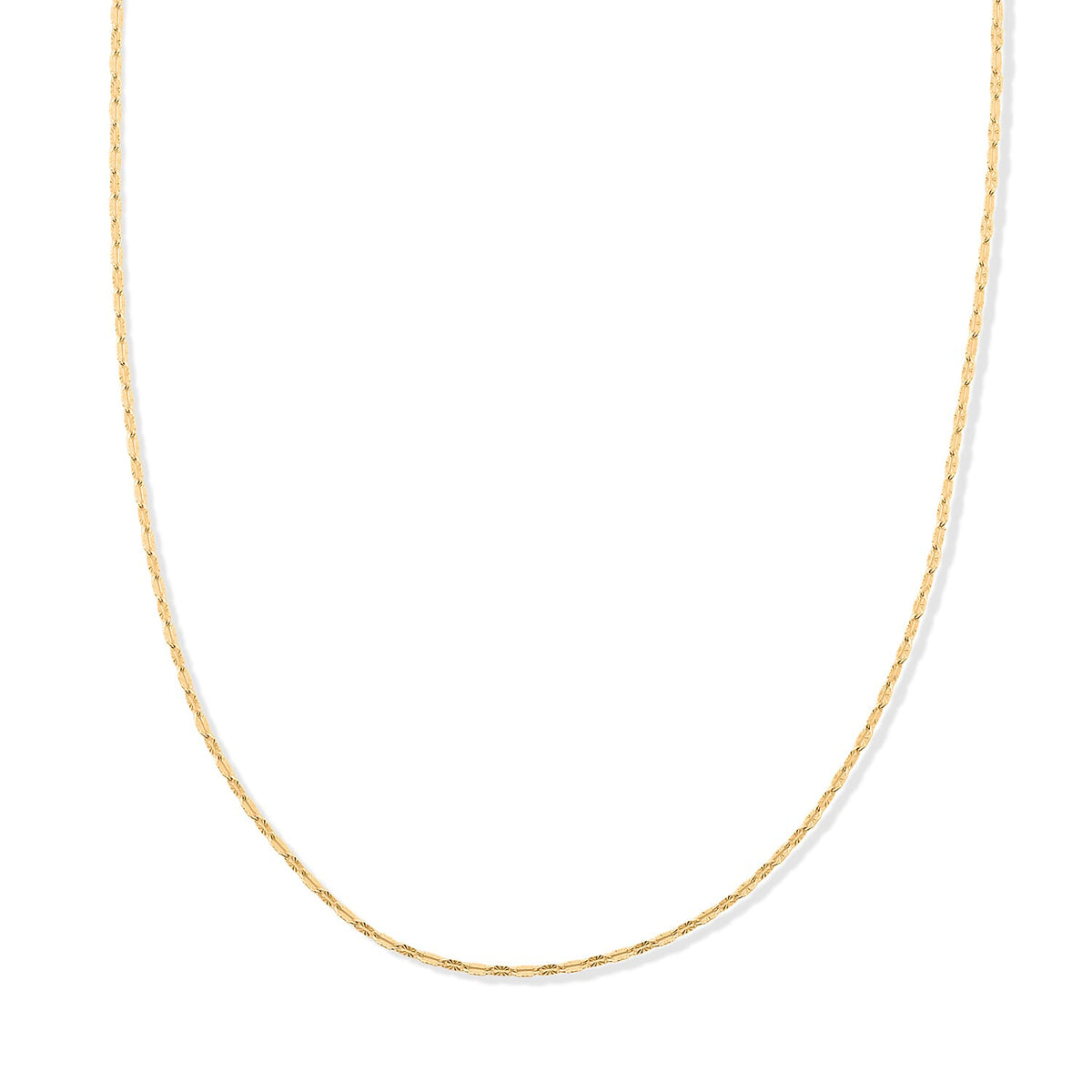 1.4mm Coffee Star Chain Necklace in Sterling Silver 2.75 Grams 20 Inches