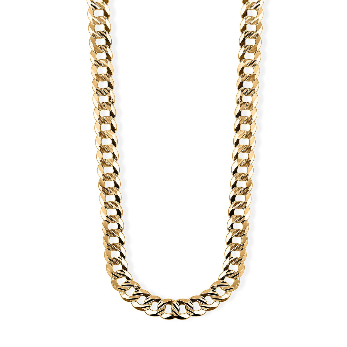 7.5mm Grumetta New Slash Cut Necklace in Sterling Silver 22 Inches 29.30 Grams