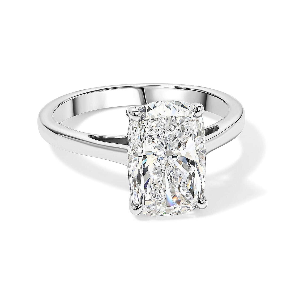 IGI Certified 950 Palladium Luxuriant Lab Grown Diamond (E-F, VS) Ring (Size 10.0) 3.00 ctw