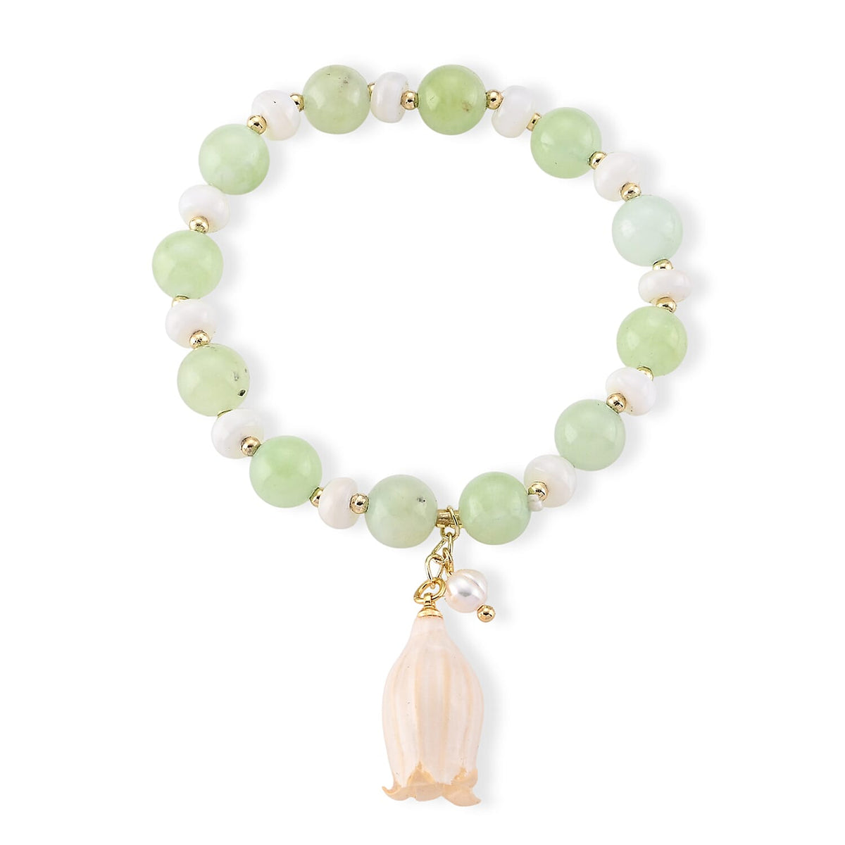 Multi Gemstones Beads Bracelet Pure Yellow Brass 60.00 ctw
