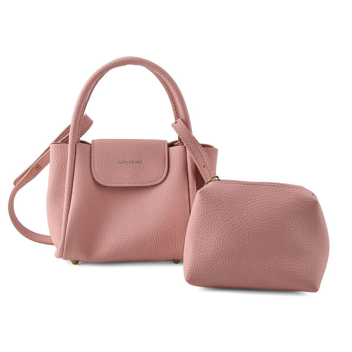 Black Genuine Leather Bag, Set of Phone Bag