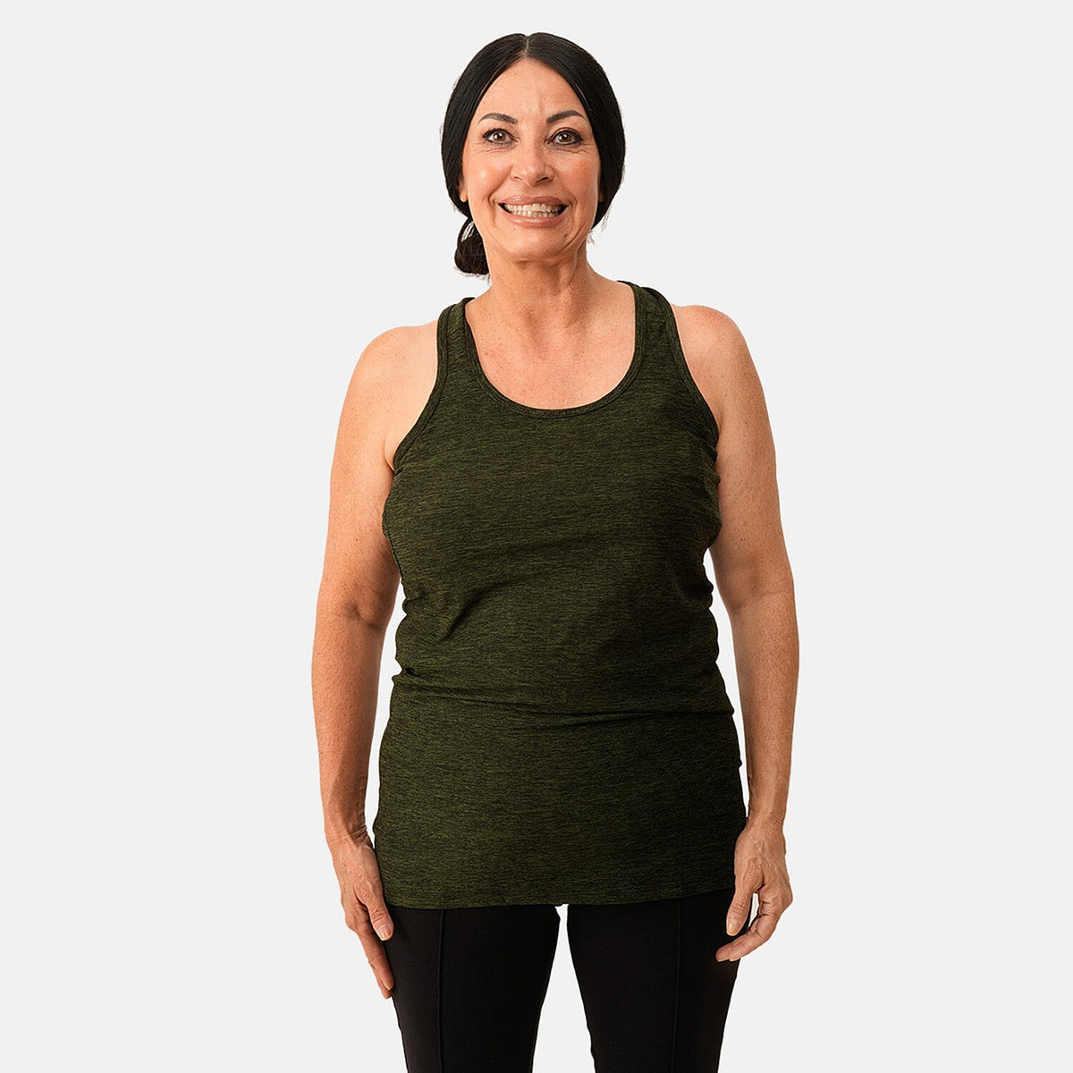Closeout Nine West Grey & Black Fitted Tank - L