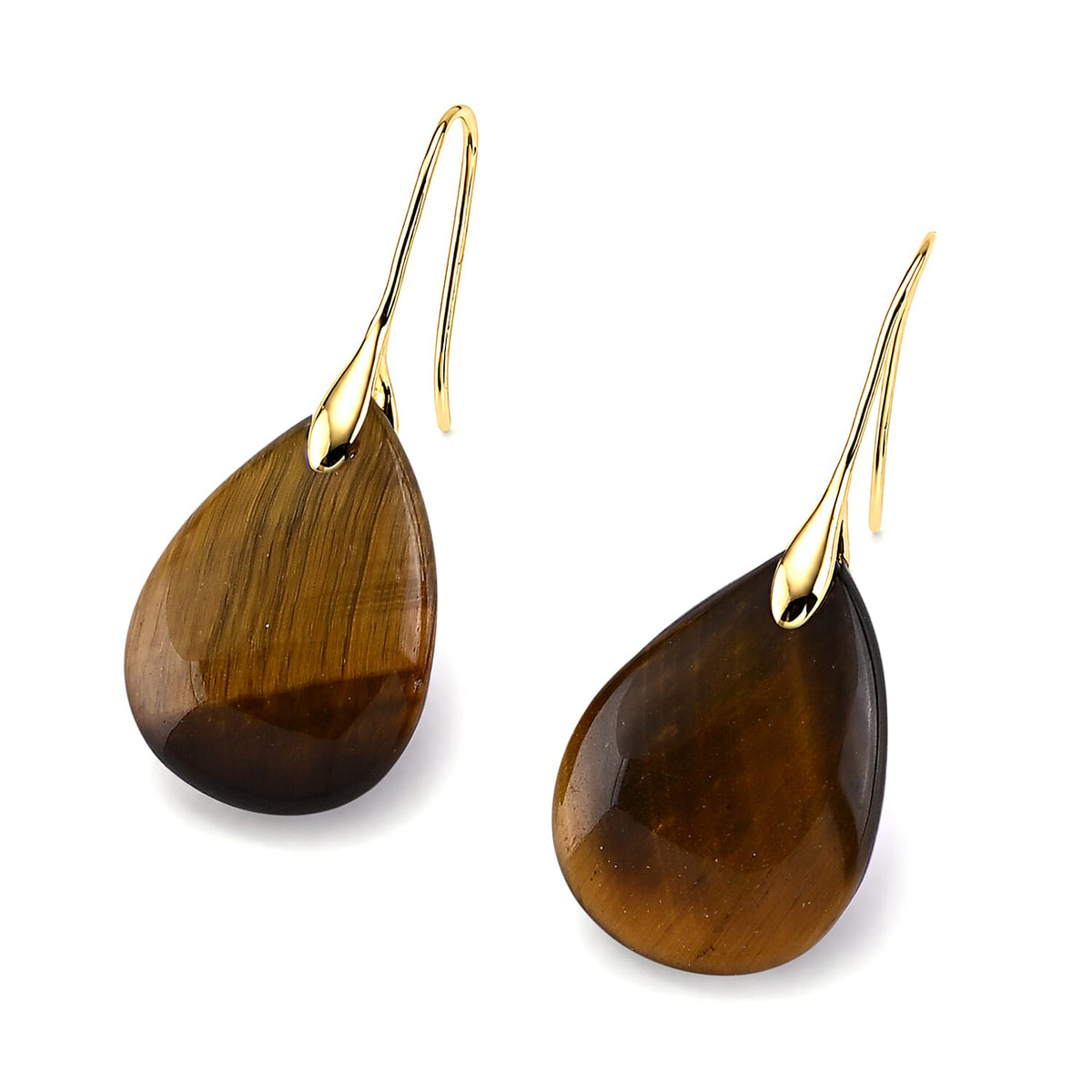 Opalite Earrings in Goldtone 40.00 ctw