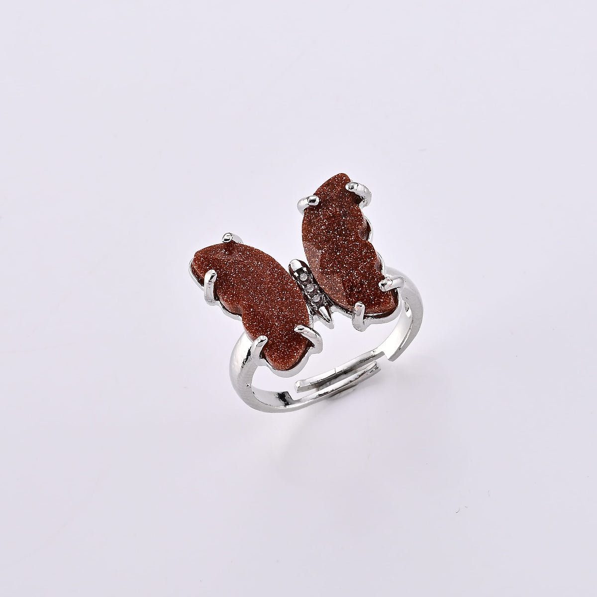 Gold Sandstone Ring in Goldtone (Adjustable) 7.00 ctw