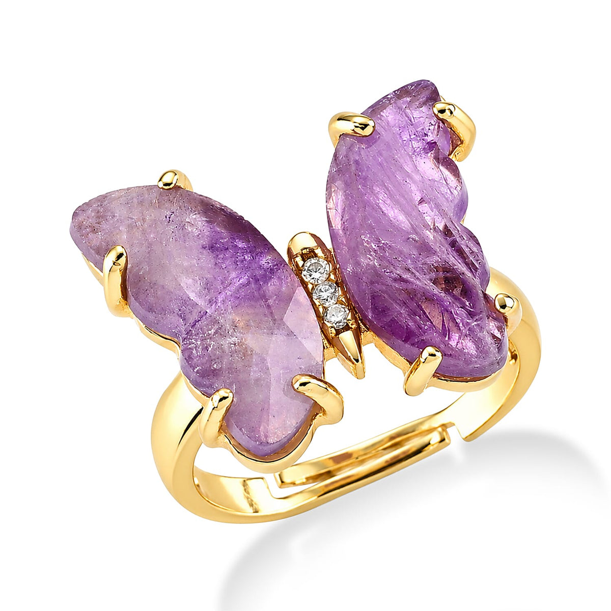 Gold Sandstone Ring in Goldtone (Adjustable) 7.00 ctw