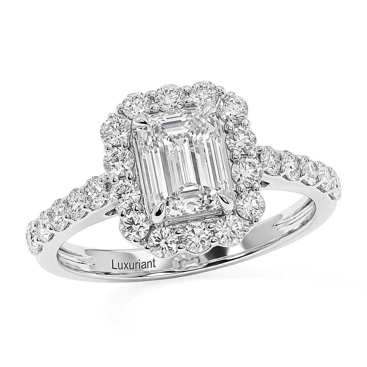 Lab Grown Diamond SI1 1.90 ctw Ring in Sterling Silver (Size 6.0)