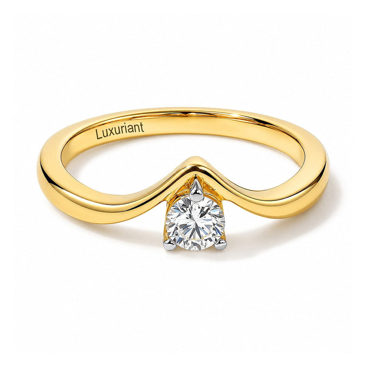 Luxuriant Lab Grown Diamond Ring (G-H, SI) in 18K Vermeil Rose Gold Over Sterling Silver (Size 10) 0.25 CTW