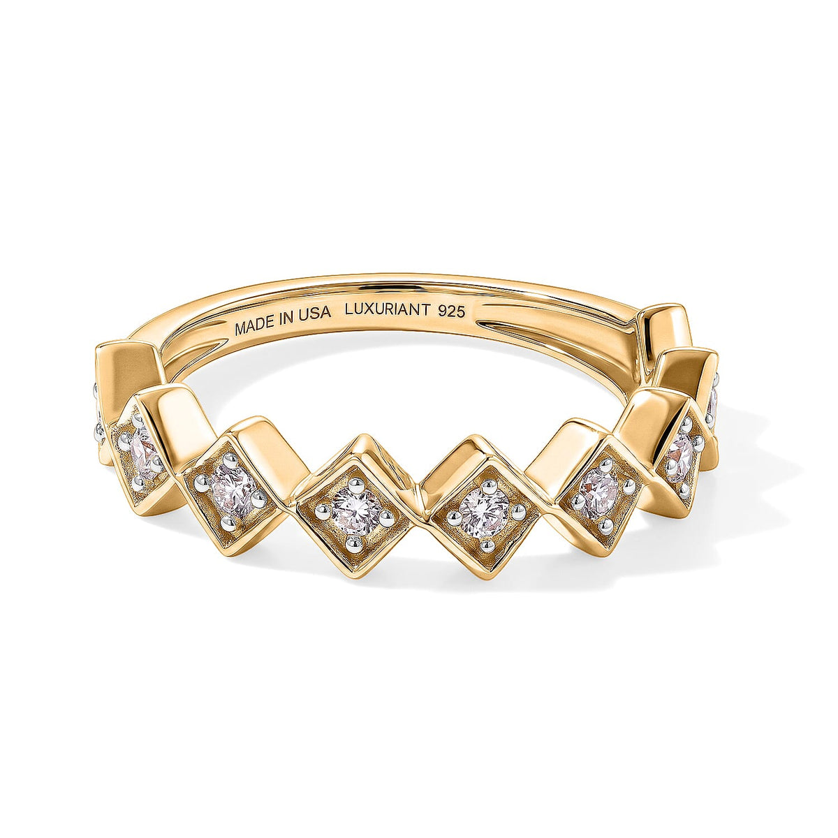 Luxuriant Lab Grown Diamond (G-H, SI) Ring in 18K Vermeil Rose Gold Over Sterling Silver (Size 10.0) 0.25 ctw