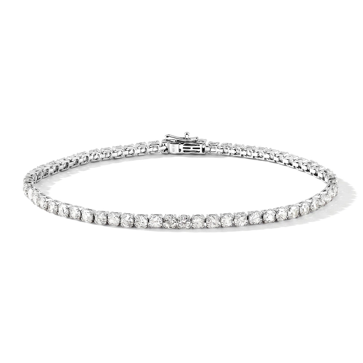 Ankur Treasure Chest Luxuriant Lab Grown Diamond (SI) Pear Bracelet in Sterling Silver (6.50 In) 3.15 ctw
