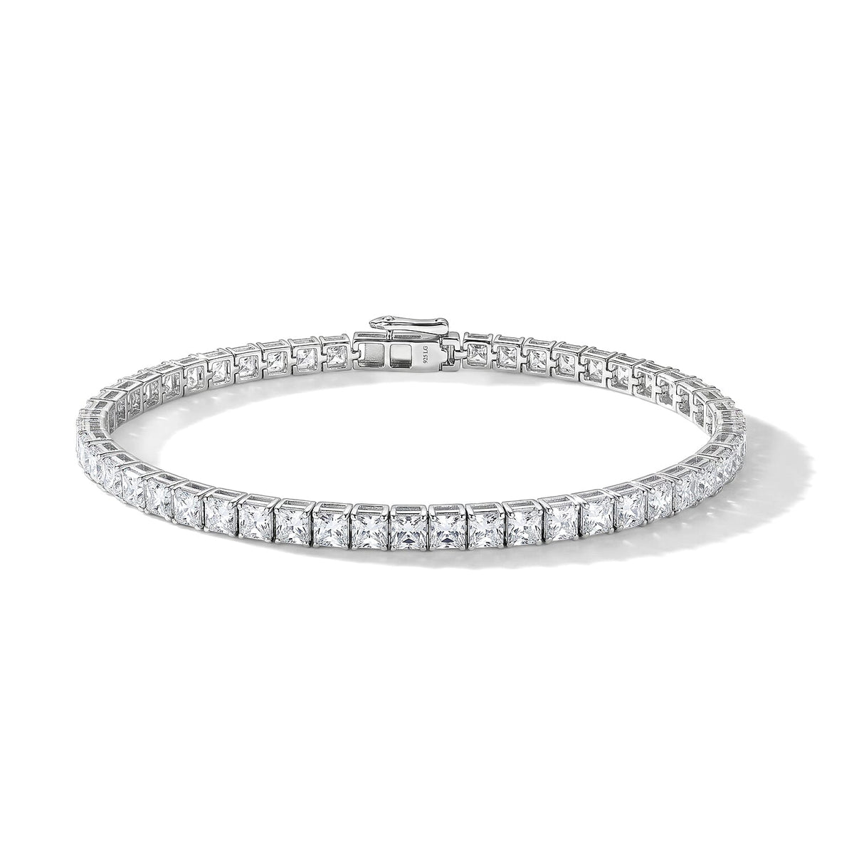 Ankur Treasure Chest Luxuriant Lab Grown Diamond (SI) Pear Bracelet in Sterling Silver (6.50 In) 3.15 ctw