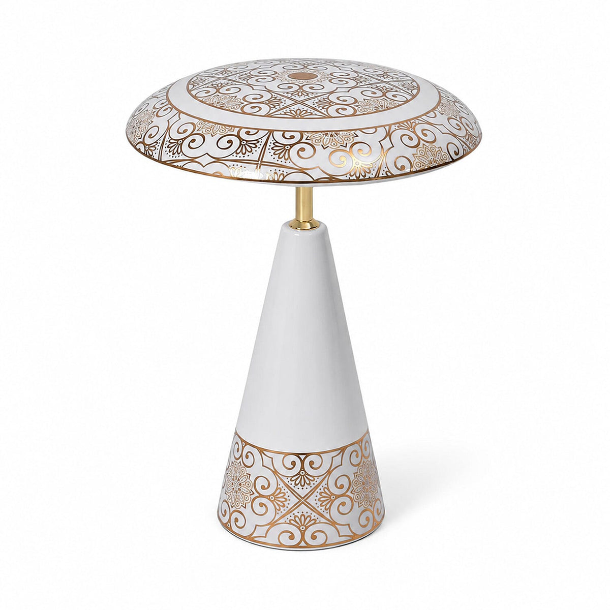 Livmore Black and Gold Magnetic Table Lamp (3 Color Change When Touch Top and Long Press on The Top)