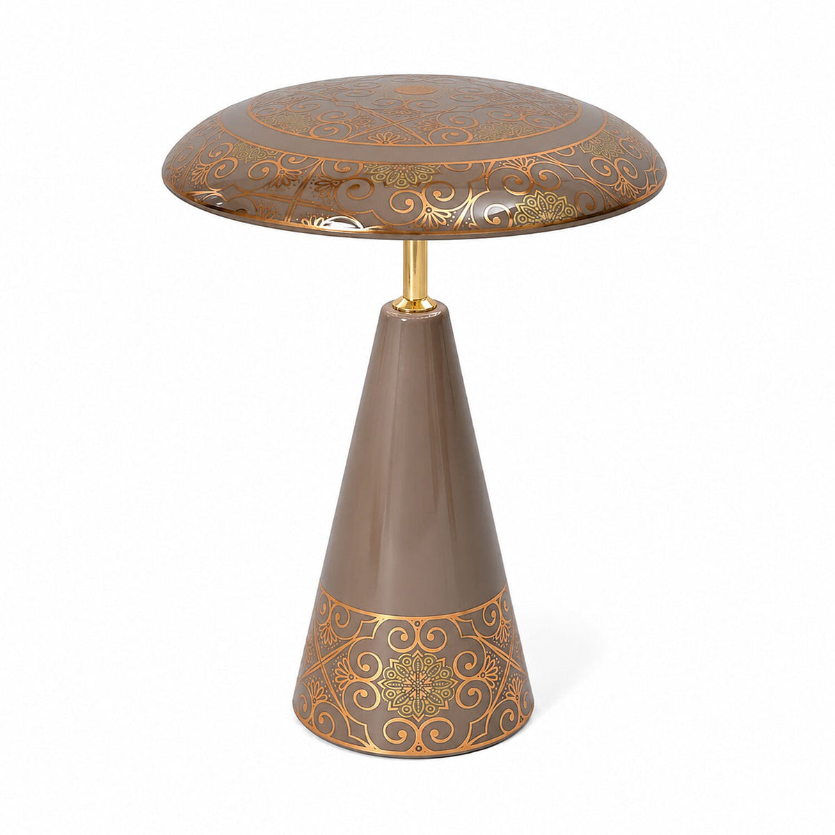 Livmore Black and Gold Magnetic Table Lamp (3 Color Change When Touch Top and Long Press on The Top)